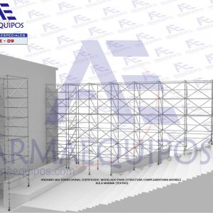 Estructura complementaria movible niveles inferiores para aula máxima